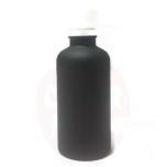 Matte black glass bottle 50ml