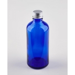 blue glass bottle 100ml FI18
