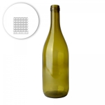 Klaastaara & veinipudel 750ml, burgundy roheline 476g 1164tk