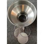 STAINLESS STEEL FUNNEL WITH METAL FILTER SET