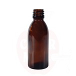 Round brown transparent glass bottle 65 ml, neck size 22