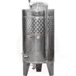 INOX wine tank 800 l-3 valves with one cooling jacket