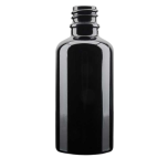 Round glass bottle 50 ml, dark violet, fi 18 mm