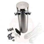 Quadruple beer tap tower - brushed stainless steel