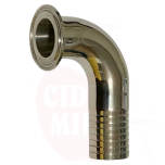 Clamp connector 1.5"/50.5 mm elbow for 32mm hose
