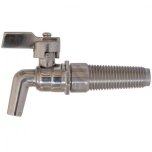 Stainless steel lever tap for wooden barrels