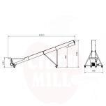 Screw excavator for dry waste 700x4000x2374mm