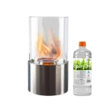 Bioethanol fireplace Dorre stainless + ethanol 1l