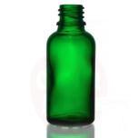 Round green glass bottle 30 ml, neck size 18/410