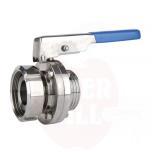 butterfly valve DIN-40 male / DIN-40 female