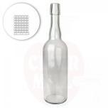 Glasflasche 750ml mit Klappdeckel, 12 Stück, transparent