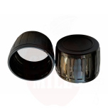 Plastkork 28mm, must AB0002 avamisrõngaga