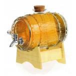 Barrel 3l glass + wooden base 