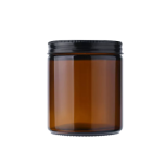 Brown glass jar 500ml with aluminum cap
