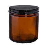 Brown glass jar 250ml with aluminum cap