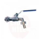 Ball valve 1/2" with counter nut and 13 mm nozzle