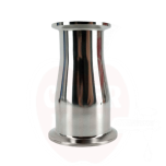 Concentric Reducing Cone 2 Inch to 1.5 Inch Tri Clover, stainless