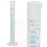 Measuring cylinder 100ml polypropylene, 1ml graduations