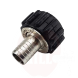 Quick connector 1/2" x 13mm (1/2") with barb, stainless steel
