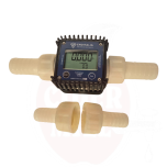 Digital flow meter ENO 24 with fitting 1" hose connection 20+25mm in set