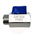 Ball Valve 5/8" for Keg Couplers (Female x Male), Stainless Steel