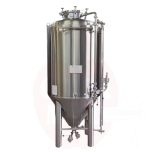 Conical Tank 1000L with adjustable legs, stainless steel