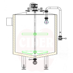 Blending Tank 1000L isobaric, stainless steel