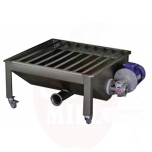 Collection hopper with central screw, 1 hp motor, with two DN 80 pump connections