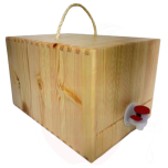 Wooden box 5L, for bag-in-box storage bags