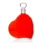Glass bottle 500ml clear "Big Heart"