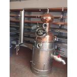 Distilator 500l of gas heating with a spherical tip