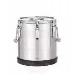 Insulated stainless steel food transport container Kitchen Line., HENDI, Kitchen Line, 15L, Silver, ⌀300x(H)340mm