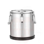 Insulated stainless steel food transport container Kitchen Line., HENDI, Kitchen Line, 22L, Silver, ⌀330x(H)370mm