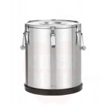 Insulated stainless steel food transport container Kitchen Line., HENDI, Kitchen Line, 36L, Silver, ⌀380x(H)455mm