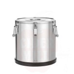 Insulated stainless steel food transport container Kitchen Line., HENDI, Kitchen Line, 50L, Silver, ⌀430x(H)455mm