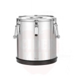 Insulated stainless steel food transport container Kitchen Line., HENDI, Kitchen Line, 25L, Silver, ⌀350x(H)385mm