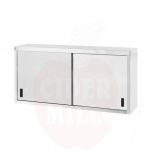 Hanging cabinet – welded, with sliding doors, HENDI, Profi Line, 1200x400x(H)600mm