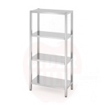 4 täisriiuliga hoiuriiul - poltidega kinnitatud, HENDI, Kitchen Line, 800x400x(H)1800mm