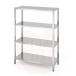 4 täisriiuliga hoiuriiul - poltidega kinnitatud, HENDI, Kitchen Line, 1200x500x(H)1800mm