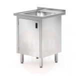 Valamulaud, keevitatud, kapi ja hingedega ustega, HENDI, Profi Line, 600x600x850 mm, 600x600x(H)850mm