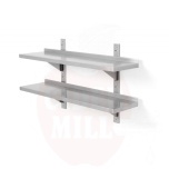 Kahekordne seinariiul, reguleeritav, 2 klambriga, HENDI, 1000x300x(H)600mm