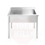 Laud ühe pesukohaga, ilma pritsmeplaadita - poltidega, sügavus 600 mm, HENDI, Budget Line, 1000x600x(H)850mm