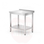 Hyllyllinen seinäpöytä - pulteilla, syvyys 600 mm, HENDI, Kitchen Line, 800x600x(K)850mm