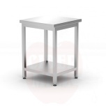 Keskmine laud riiuliga - poltidega, sügavus 600 mm, HENDI, Kitchen Line, 600x600x(H)850mm