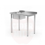 Sink table, bolted, HENDI, Kitchen Line, sink bowl on the left side, 800x600x(H)850mm