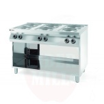 Elektripliit KitchenLine 6 plaadiga, HENDI, 400V/15600W, 1200x700x(H)900mm
