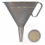 Suppilo ruostumaton, 220/24mm aukolle, suodattimella