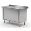 Wall table cabinet with sliding doors – welded, HENDI, Profi Line, 1200x600x(H)850mm
