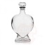 Klaaspudel Süda-1, 500 ml, läbipaistev