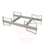 Base for 225l drums, stainless steel
